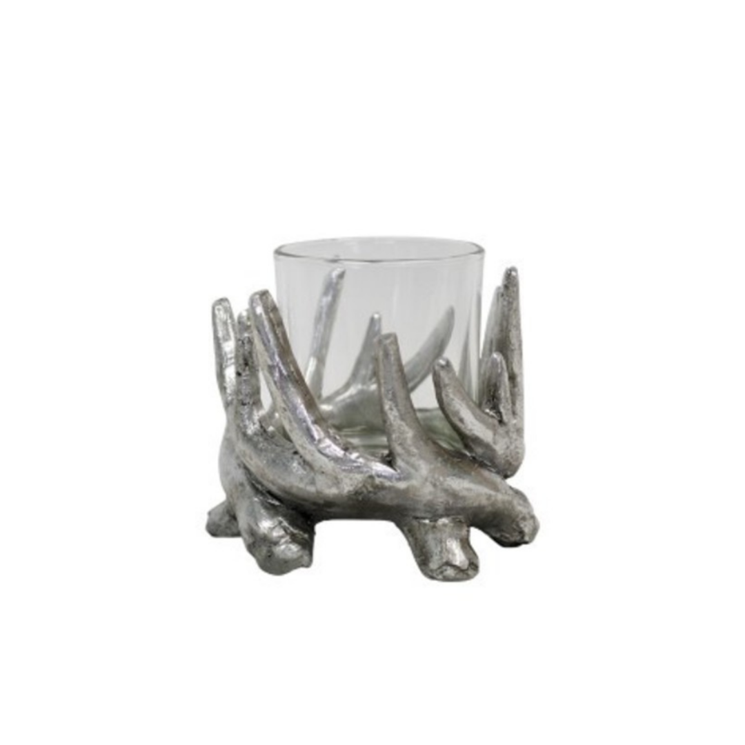 Silver Resin Antler Votive - Small image 0